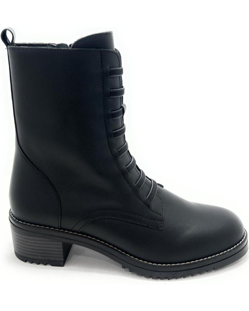 VALERIAS BOTA MILITAR PIEL MUJER CORDON NEGRO