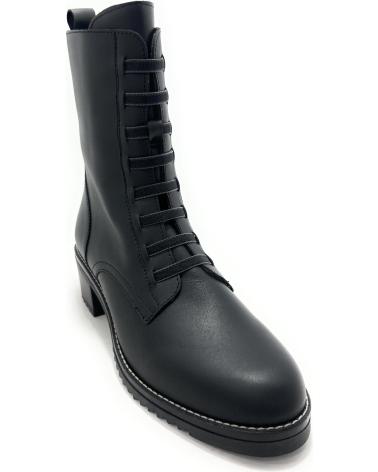 VALERIAS BOTA MILITAR PIEL MUJER CORDON NEGRO