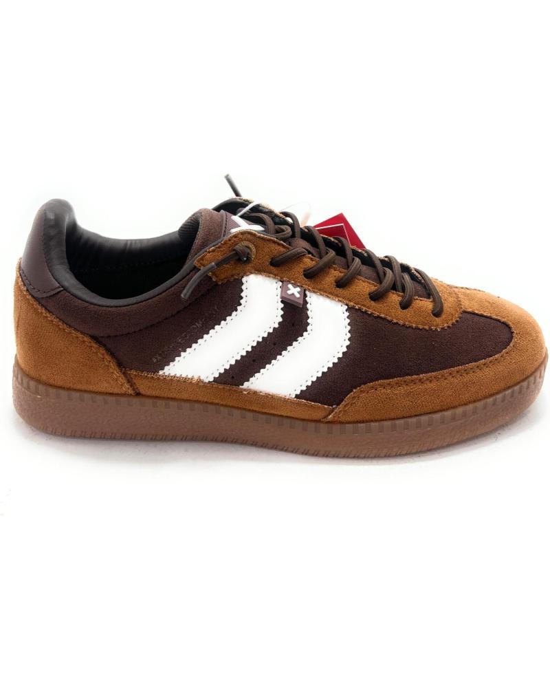 XTI BROWN SUEDE LACE-UP SNEAKERS FOR SUPERIOR COMFORT MARRóN