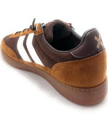 XTI BROWN SUEDE LACE-UP SNEAKERS FOR SUPERIOR COMFORT MARRóN