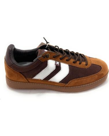 XTI BROWN SUEDE LACE-UP SNEAKERS FOR SUPERIOR COMFORT MARRóN