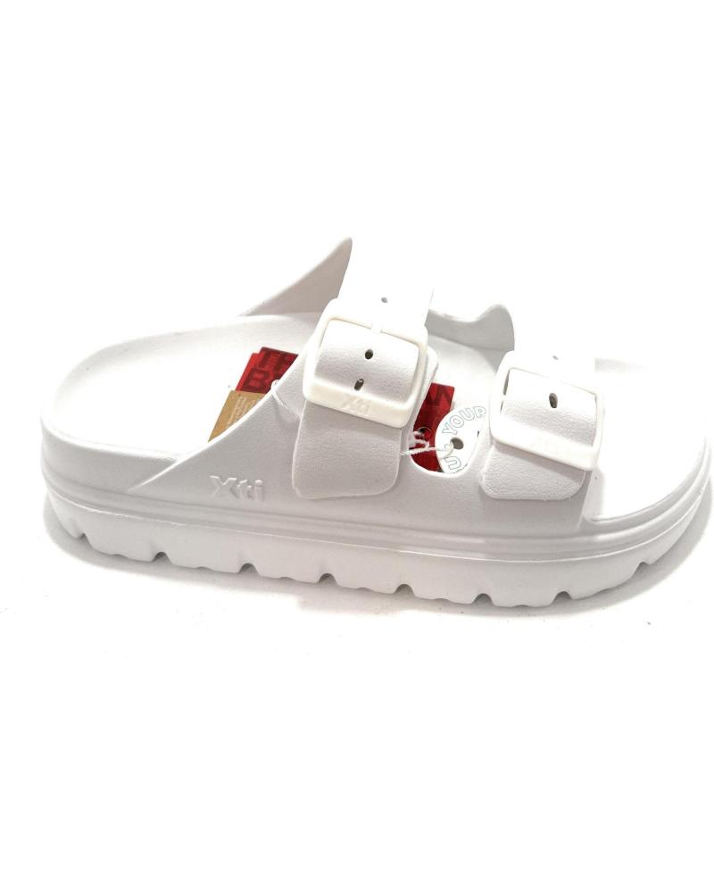 XTI SANDALIAS CHANCLAS MUJER 2 HEBILLAS BLANCO