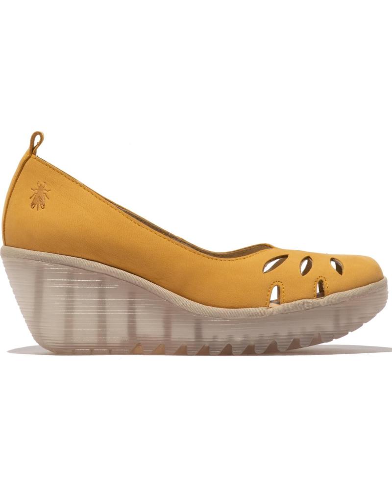 FLY LONDON YUBI 480 YELLOW WEDGE SHOE AMARILLO