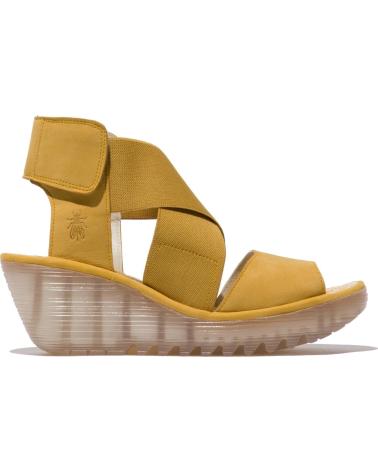 FLY LONDON YUBA 385 WEDGE SANDAL YELLOW AMARILLO