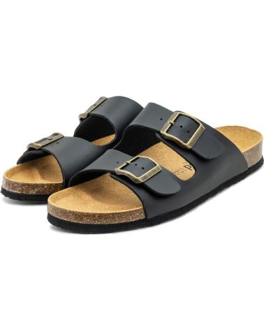 NATURAL WORLD SANDALIAS OLIMPO 7031 VEGANAS UNISEX NEGRAS NEGRO
