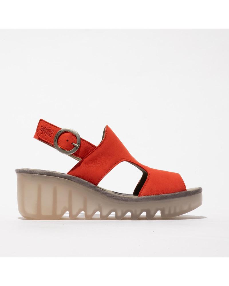 FLY LONDON SANDÁLIA DE CUNHA BAIF 585 VERMELHA ROJO