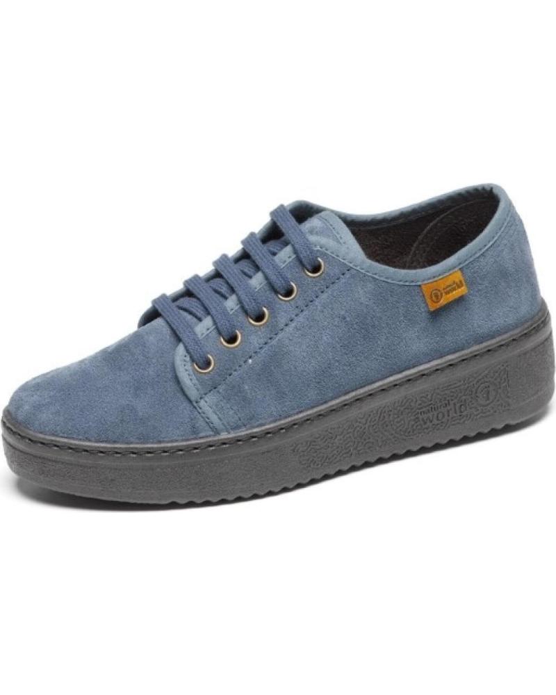 NATURAL WORLD SNEAKERS CASUAL BASKET 6004 BLU AZUL