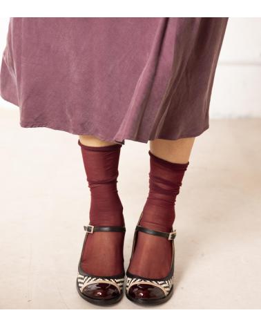 NEMONIC MARY-JANE SCHUH 2054 BLAU MIT ABSTRAKTEM DESIGN AZUL