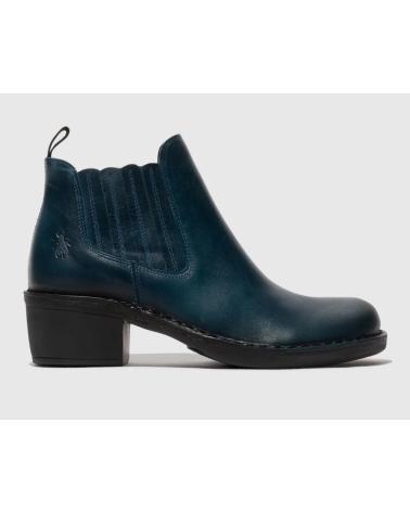 FLY LONDON MOOF - BLUE LEATHER CHELSEA BOOT AZUL