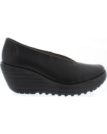 FLY LONDON YAZ BLACK WEDGE SHOES NEGRO