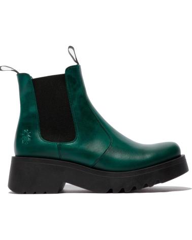 BOTTINES CHELSEA FLY LONDON MEDI EN CUIR VERT VERDE
