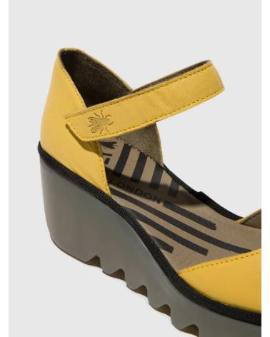 FLY LONDON BISO 305 SANDÁLIA DE CUNHA AMARELA AMARILLO