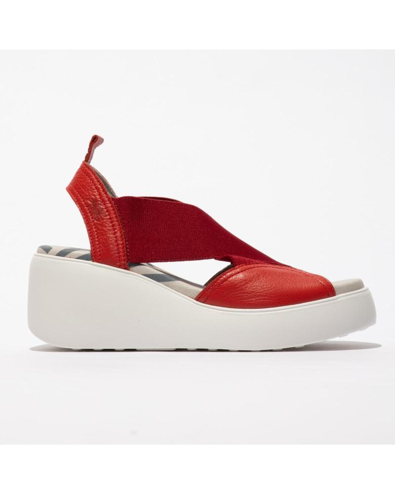FLY LONDON SANDALO ZEPPA DAIF 216 ROSSO ROJO