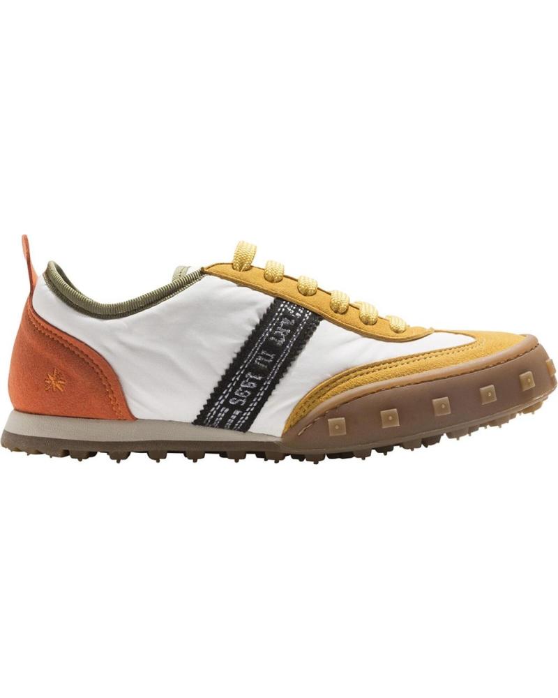 ART COMPANY CROSS SKY 1109 URBAN SNEAKER WHITE YELLOW ORANGE NEGRO