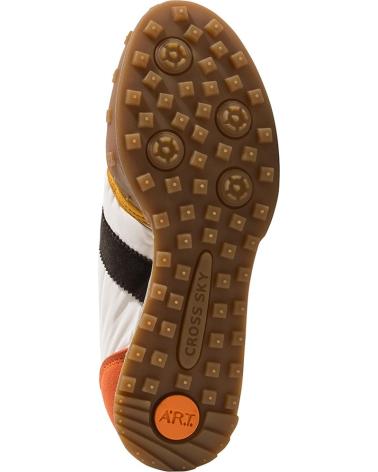 ART COMPANY CROSS SKY 1109 URBAN SNEAKER WHITE YELLOW ORANGE NEGRO