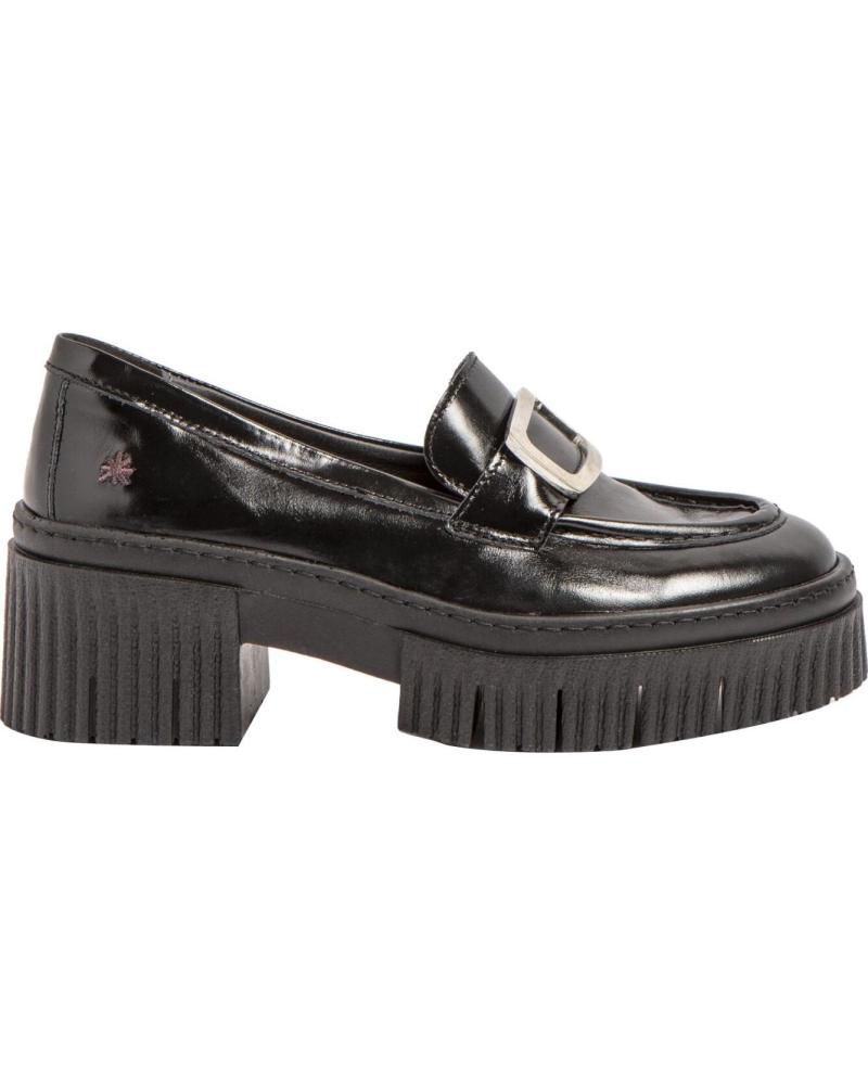 ART COMPANY YORK 1372 BLACK LOAFER WITH PLATFORM AND BUCKLE NEGRO