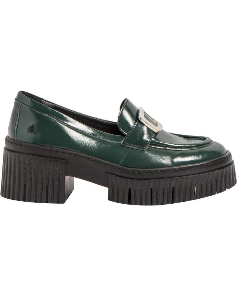 ART COMPANY YORK 1372 GREEN LOAFER WITH PLATFORM AND BUCKLE VERDE