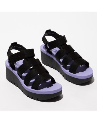 SANDÁLIA ANABELA FLY LONDON YEFA PRETA NEGRO