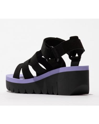 SANDÁLIA ANABELA FLY LONDON YEFA PRETA NEGRO