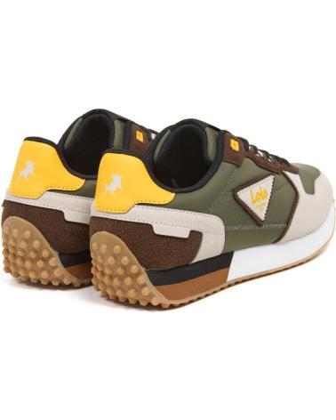 LOIS JEANS SPORT SNEAKERS 64483 KHAKI AND BROWN WITH LACES MARRóN