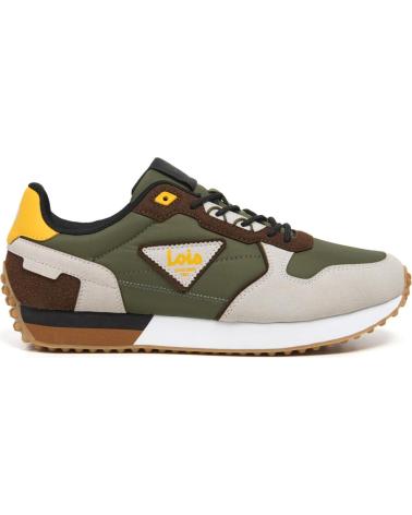 LOIS JEANS SPORT SNEAKERS 64483 KHAKI AND BROWN WITH LACES MARRóN