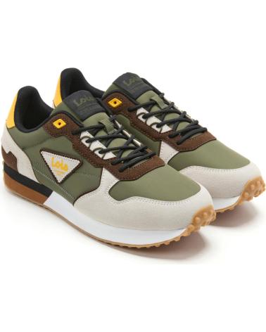 LOIS JEANS SPORT SNEAKERS 64483 KHAKI AND BROWN WITH LACES MARRóN