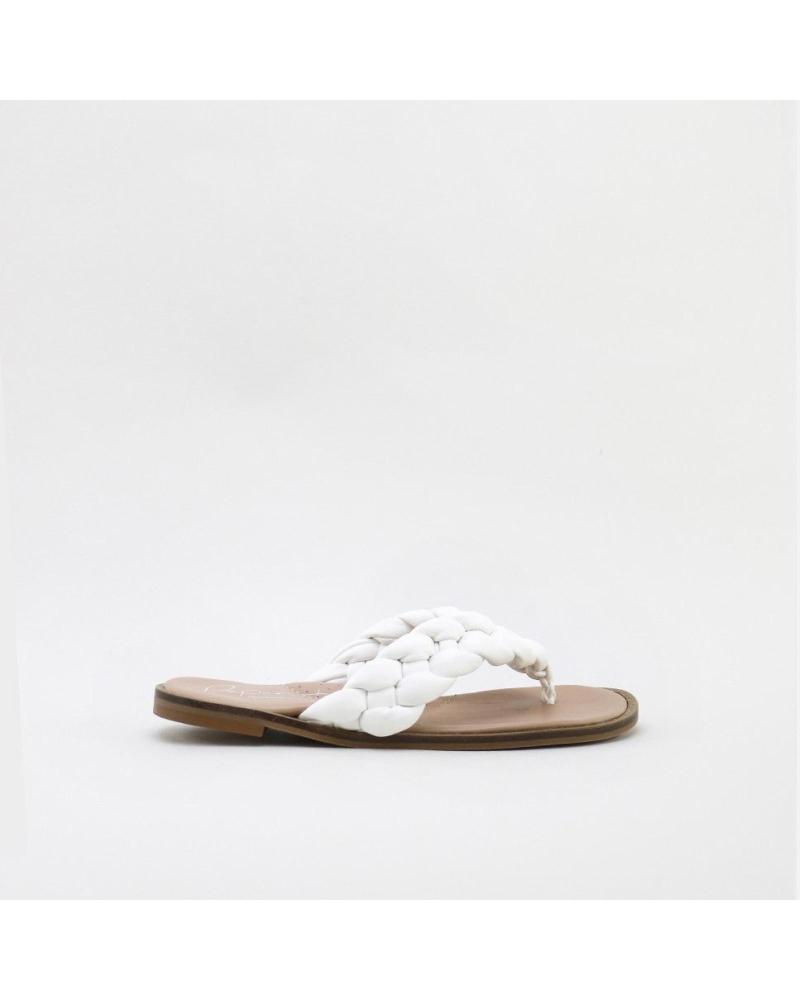 SANDALIAS ELI '1957' BLANCAS CON TIRAS TRENZADAS BLANCO
