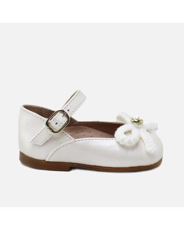 ELI MIMOZA SCHLEIFEN-MARY-JANES CUCADA 1957 WEISS BLANCO