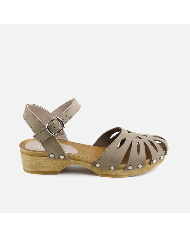 ELI DURCHBROCHENE CLOGS 1957 TAUPE TOPO