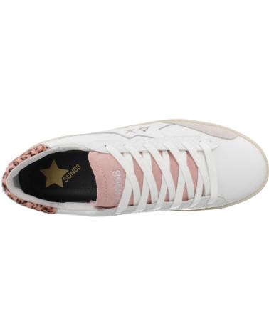 SUN68 ZAPATILLAS MUJER MODELO KATY LEATHER COLOR BLANCO S0104 BIAR