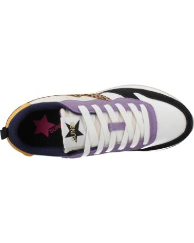 SUN68 STARGIRL S01 BIANCO - MEHRFARBIGE SNEAKER MIT LEOPARDENMUSTER S01 BIANCO