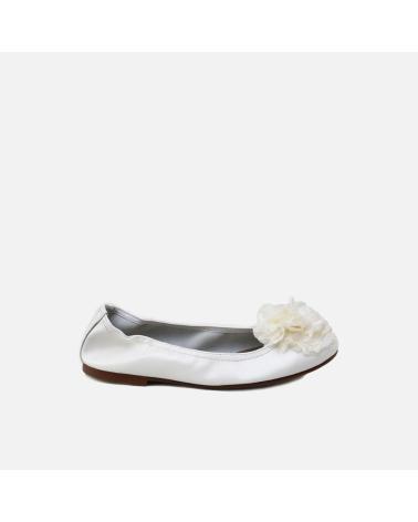 ELI WOVEN EMBELLISHMENT BALLET FLAT 1957 WHITE BLANCO