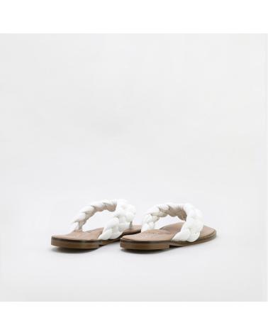SANDALIAS ELI '1957' BLANCAS CON TIRAS TRENZADAS BLANCO