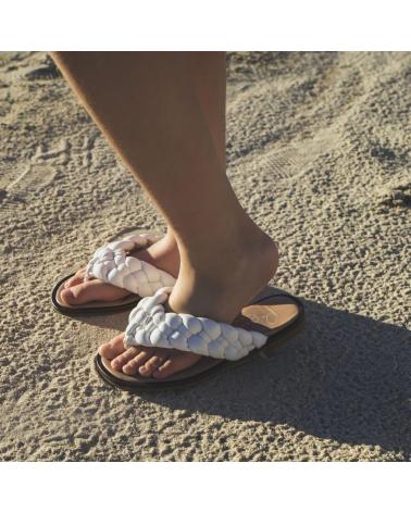 SANDALIAS ELI '1957' BLANCAS CON TIRAS TRENZADAS BLANCO