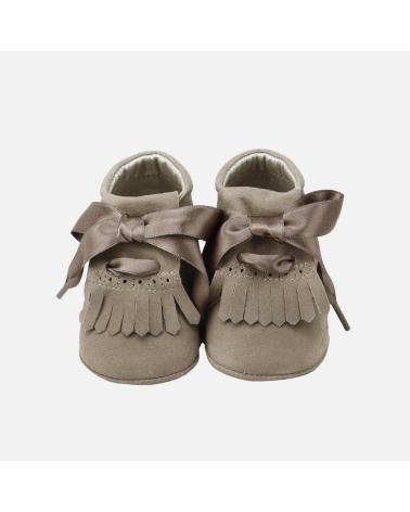 BOTTILLONS BÉBÉ ELI MODÈLE 1957 MARRON À FRANGES MARRON