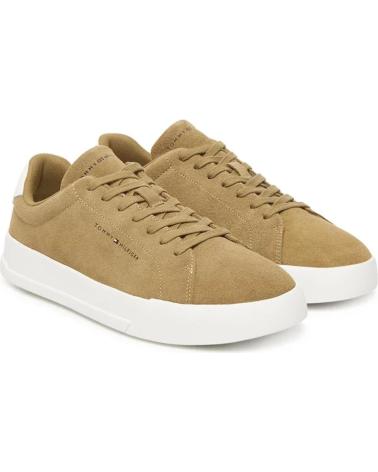 TOMMY HILFIGER TH COURT CORE SUEDE TAUPE