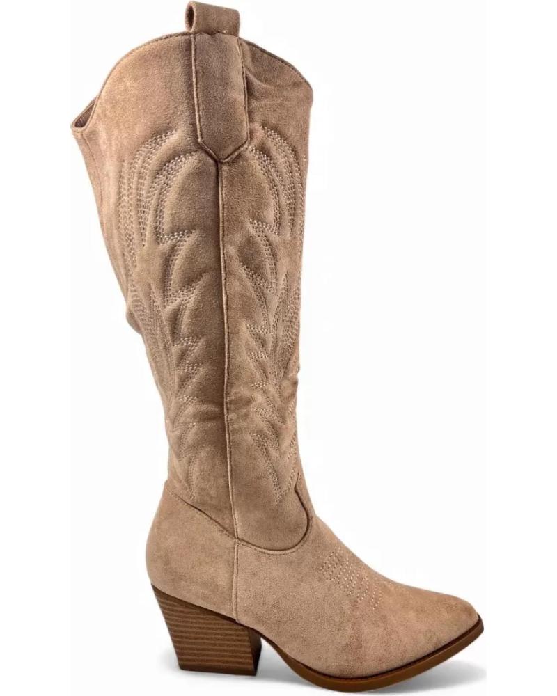 TIMBOS BOTA COWBOY DE MUJER COLOR KAKI 132275 MARRóN