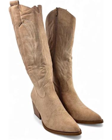 TIMBOS BOTA COWBOY DE MUJER COLOR KAKI 132275 MARRóN