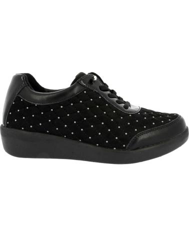 ZAPATILLAS CASUAL D'CUTILLAS 38611 MUJER CON ELÁSTICOS ESTAMPADO NEGRO NEGRO