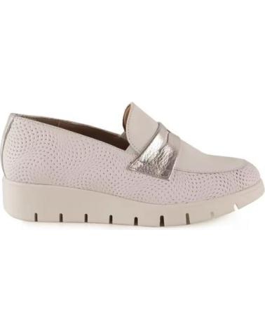 CHAMBY MOCASINES DE PIEL CALADOS PARA MUJER CON PLATAFORMA COMODA T BLANCO