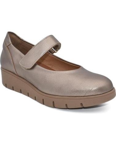 CHAMBY MERCEDITAS DE PIEL PARA MUJER CON PLATAFORMA COMODA TALLAS 3 PLATEADO