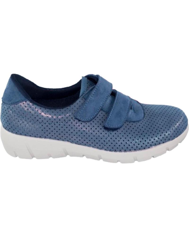 SEVILLAS SCARPE SPORTIVE DONNA BLU CON DOPPIO VELCRO AZUL