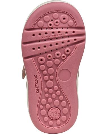 GEOX SNEAKERS VELCROS IVORY- OLD ROSE BEIG