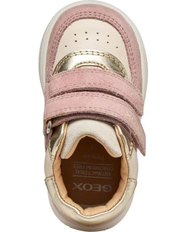 GEOX SNEAKERS VELCROS IVORY- OLD ROSE BEIG