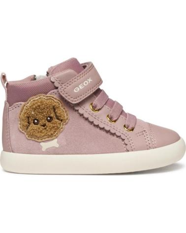 GEOX BOTITA ELASTICO Y VELCRO ANTIQUE ROSE