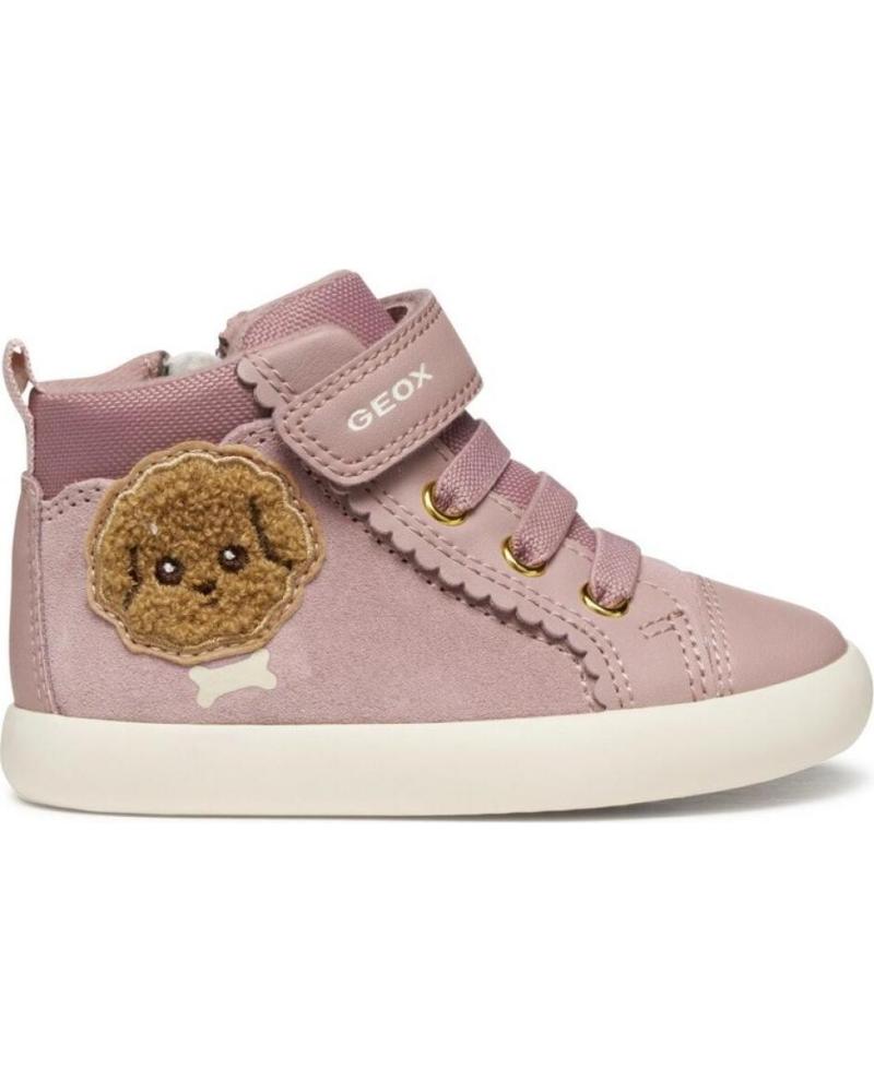 GEOX BOTITA ELASTICO Y VELCRO ANTIQUE ROSE