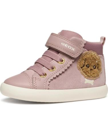 GEOX BOTITA ELASTICO Y VELCRO ANTIQUE ROSE