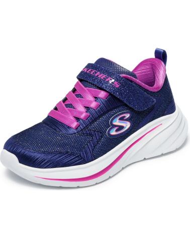 SKECHERS SPORTSCHUHE FÜR MÄDCHEN MIT ELASTISCHEM VERSCHLUSS UND KLETTVERSCHLUSS - FUCHSIA/MARINEBLAU NAVY