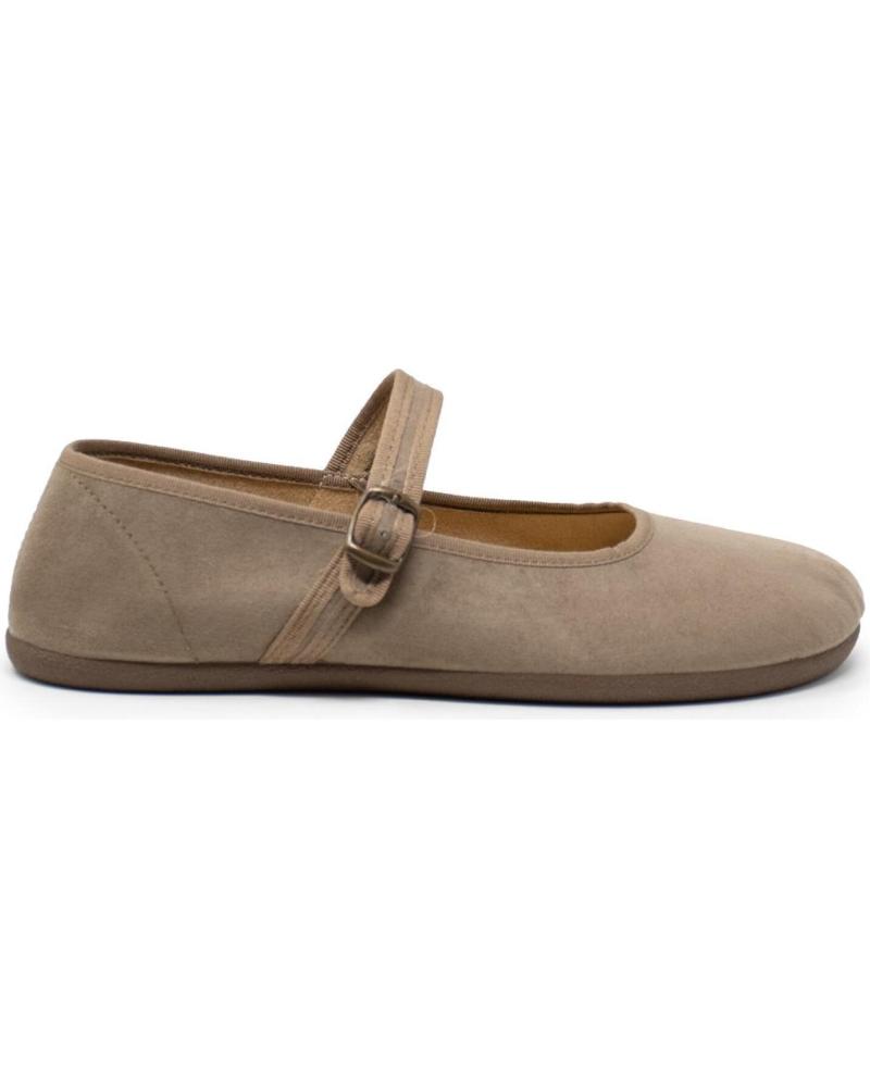 BATILAS MERCEDITAS BAREFOOT SERRATEX TAUPE CON HEBILLA TAUPE