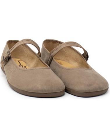 BATILAS MERCEDITAS BAREFOOT SERRATEX TAUPE CON HEBILLA TAUPE